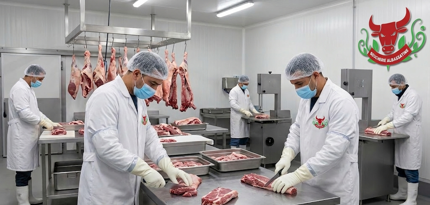 Découpe professionnelle de viande