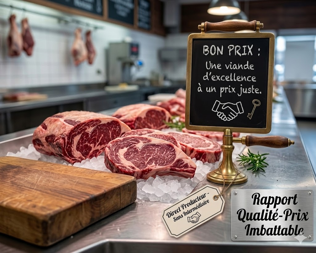 Bon prix — étal de boucherie